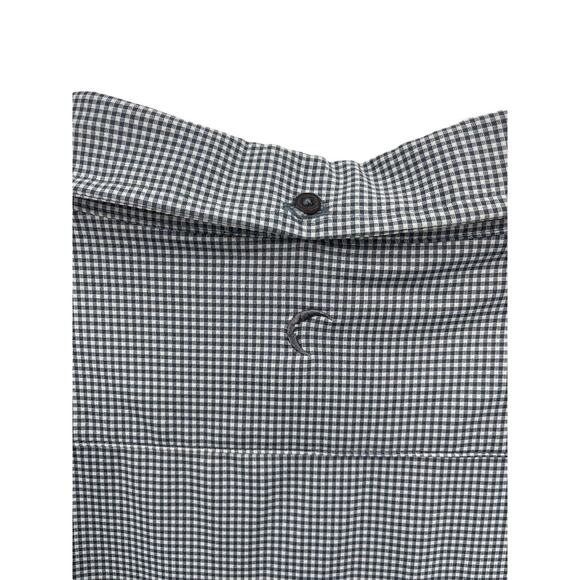 Zyia Active Button Down Shirt Slate Gray And White Check Size 3XL - Picture 5 of 9